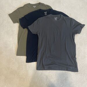 Men's Premium Short Sleeve T-Shirt Trio - Olive, Black, Charcoal